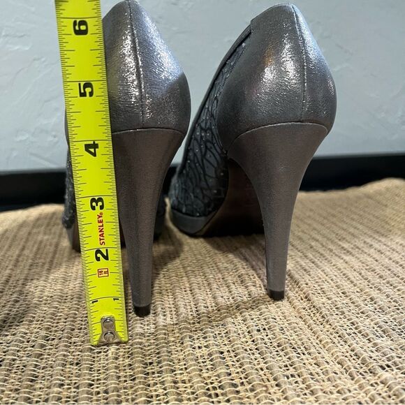 Adrianna Papell Peep Toe Mesh/Rhinestone Heels - Picture 8 of 10